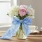 RG Ribbon 2.5" Chinoiserie Flowers and Birds Wired Ribbon - Blue, Multi - 10 Yards for Bows, Wreaths, Crafts, and Decorations